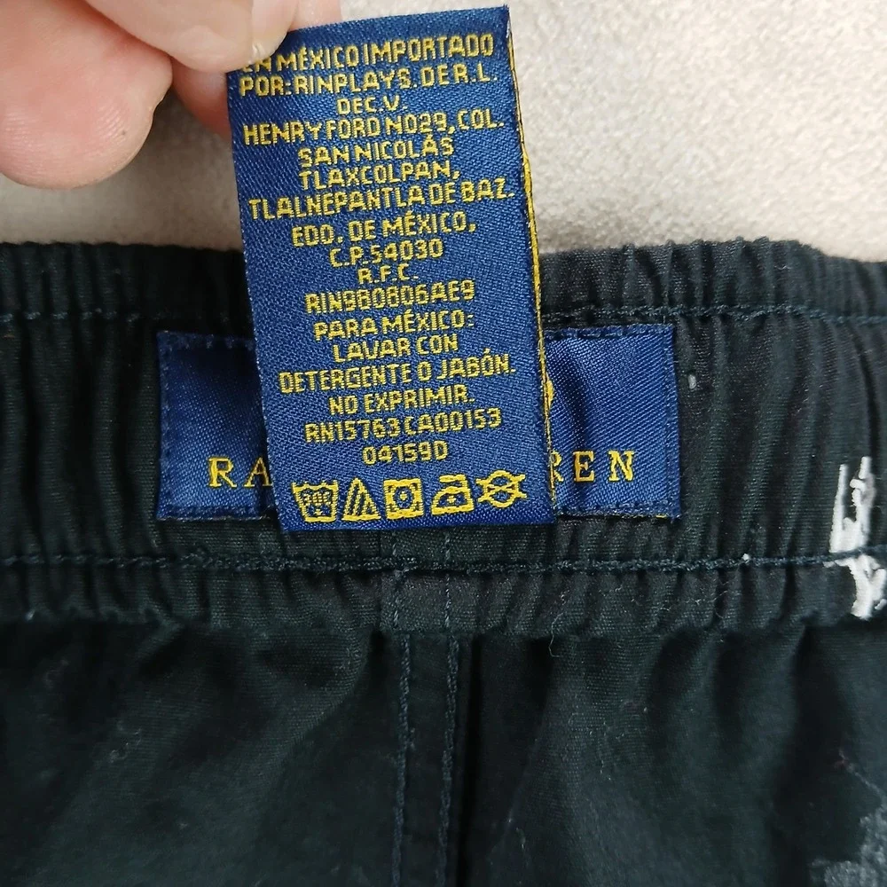 Polo Ralph Lauren XLT Mens Pajama Pants Black Loungewear
